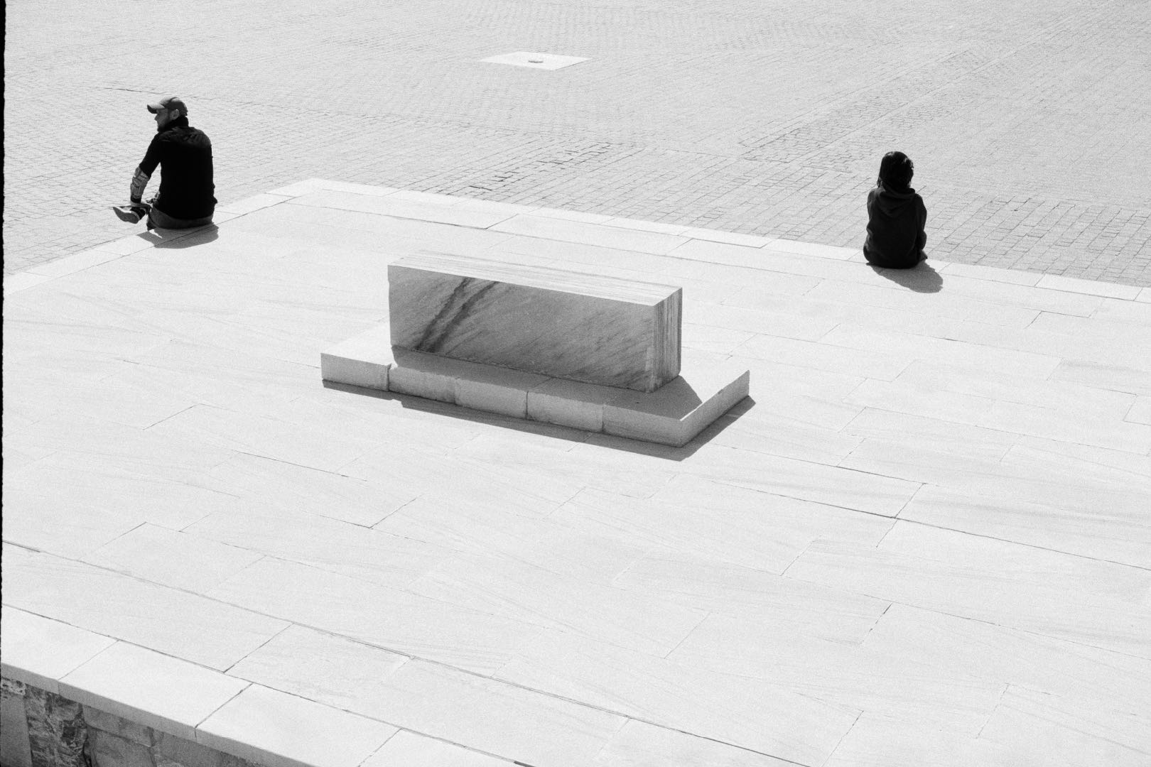 Small Girl sitting alone, Registan Square, Uzbekistan, 2024
