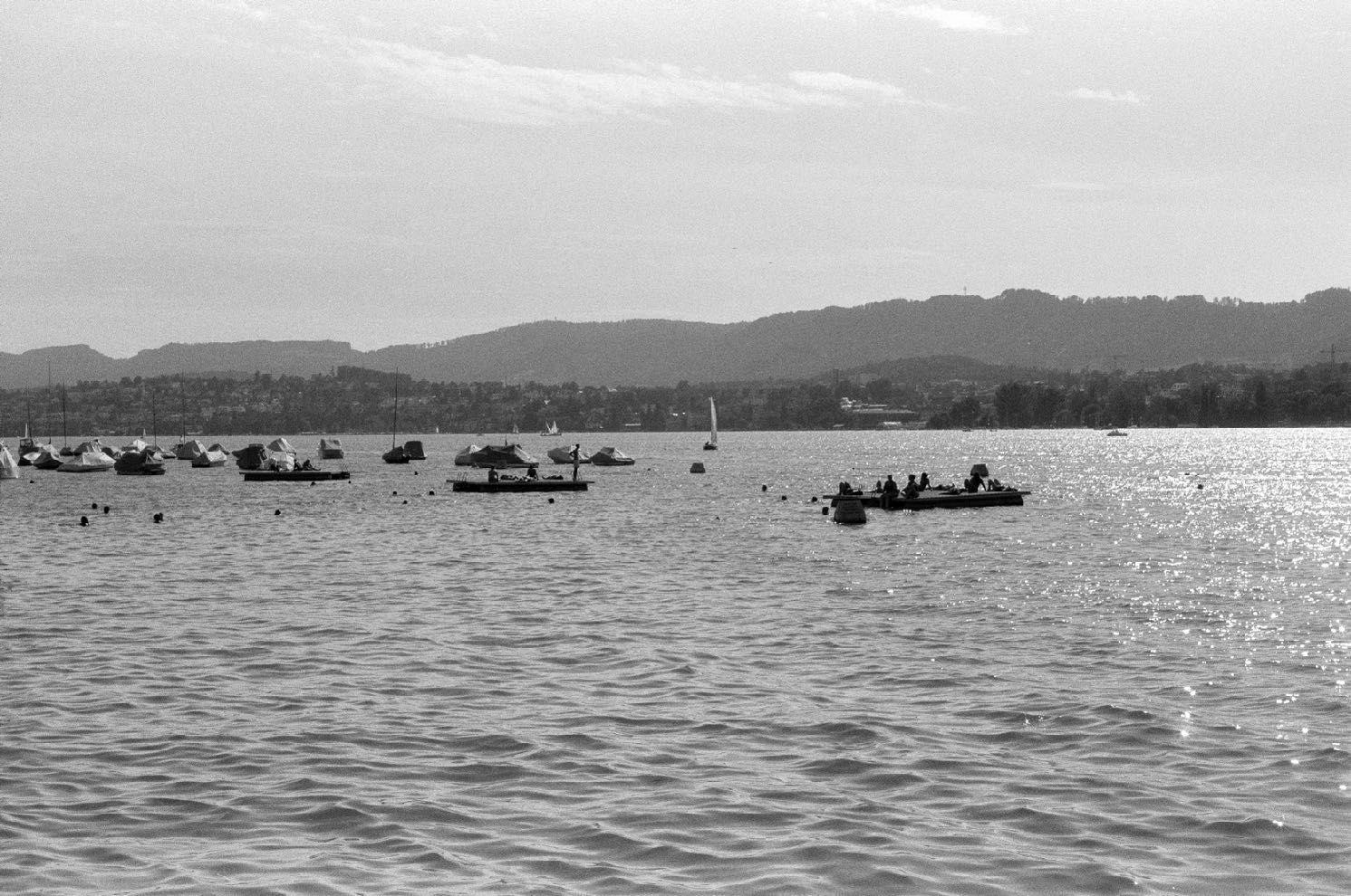 Black-and-white photograph: Zurich, Switzerland, 2023