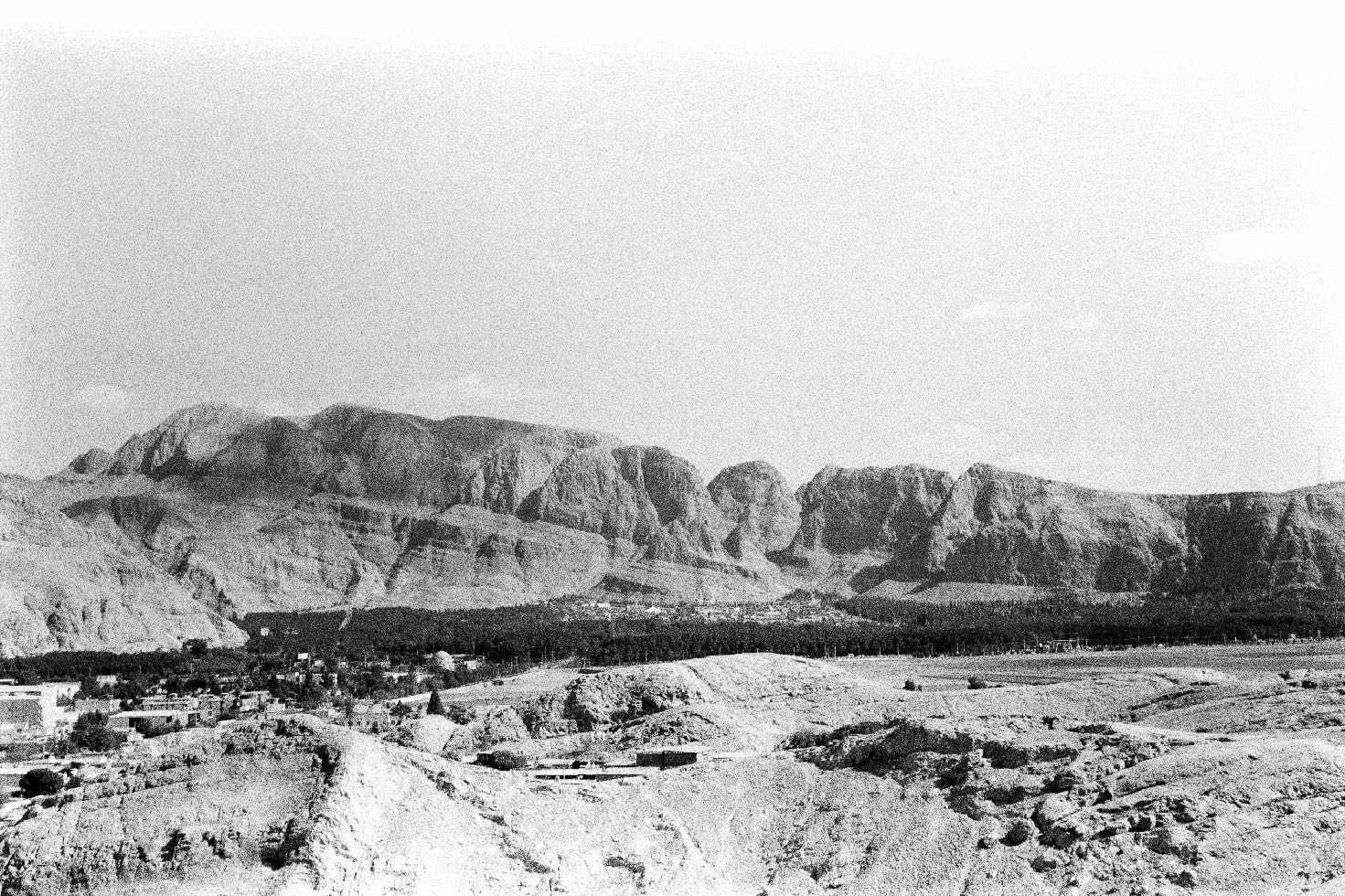 Black-and-white photograph: Above the remains, Kerman, Iran, 2020