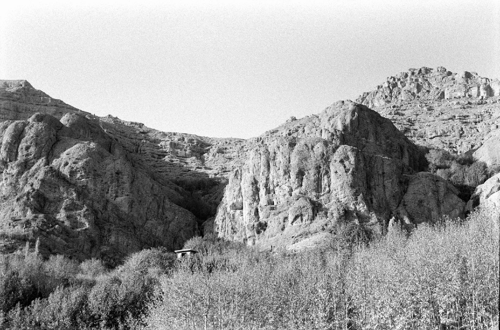 Black-and-white photograph: Historical City of Ghalat, Iran, 2021