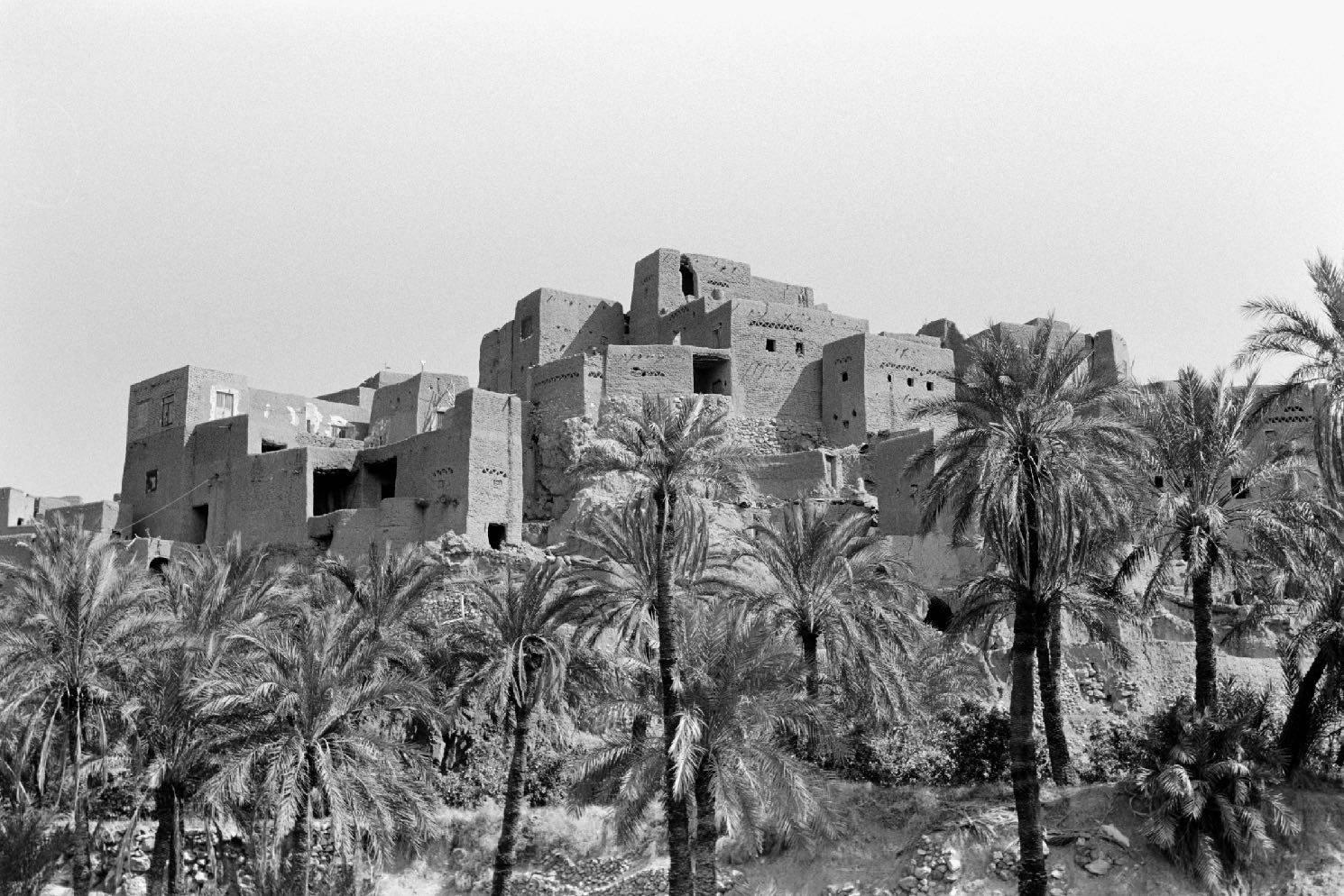 Black-and-white photograph: Historical village of Nayband, Tabas, Iran, 2022