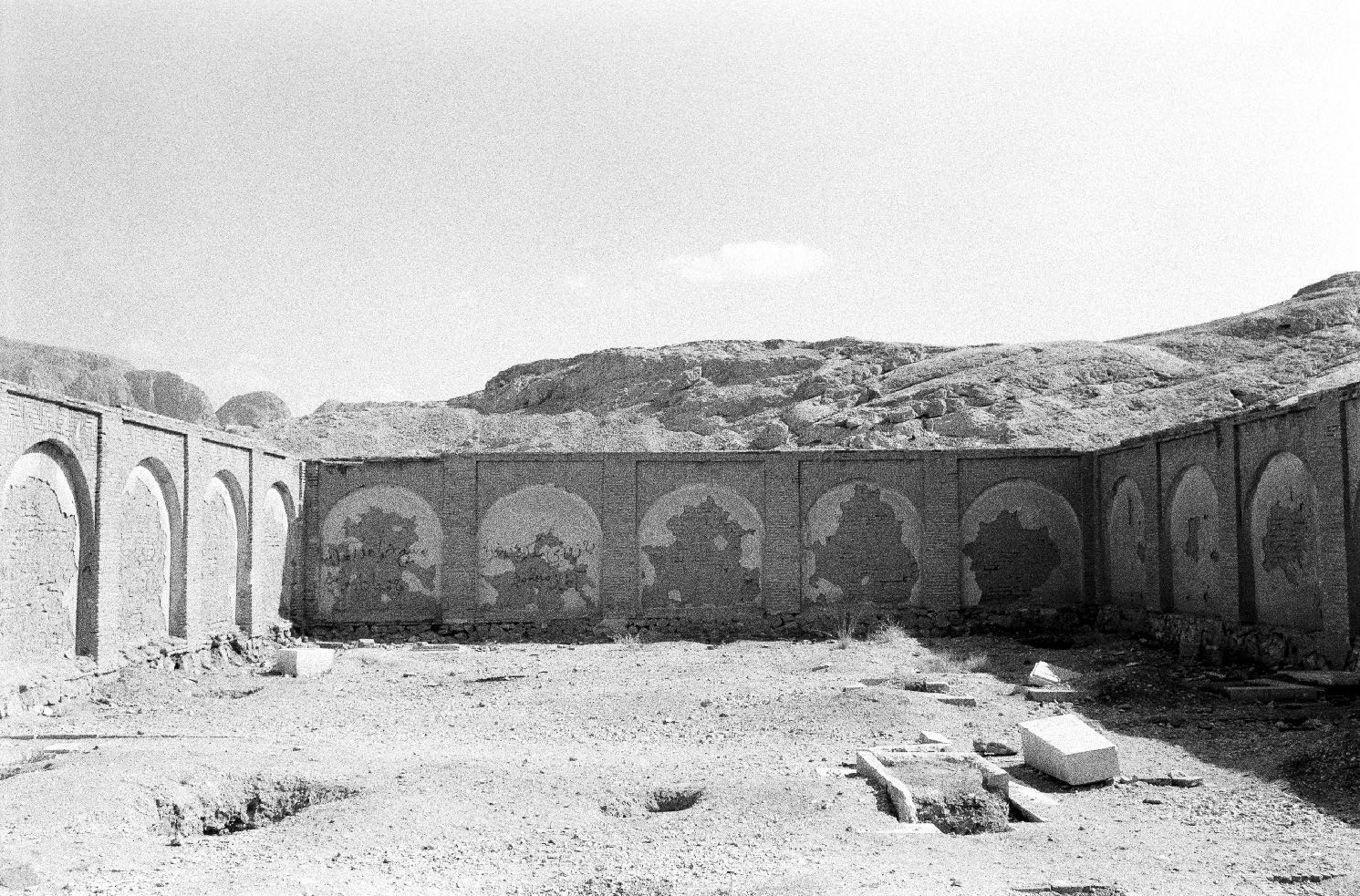 Black-and-white photograph: The Armenians’ Cemetery, Kerman, Iran, 2020