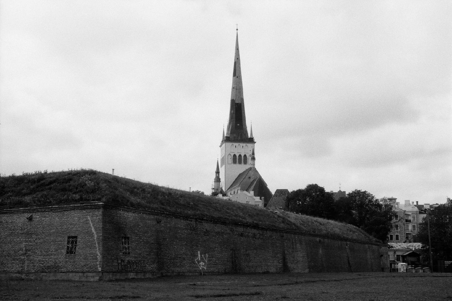 Black-and-white photograph: Stillness, Tallinn, Estonia, 2023